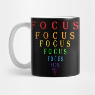 Rainbow Focus Motivation Eye Chart Mug